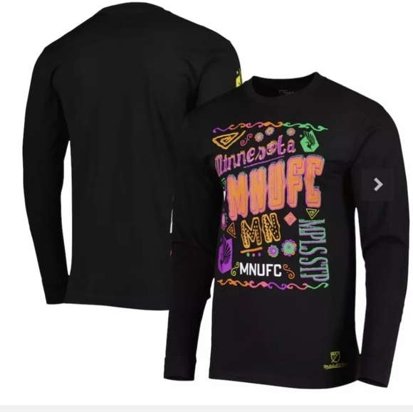 Mitchell & Ness Other - Men's Mitchell & Ness Black Minnesota United FC  Long Sleeve T-Shirt ...…